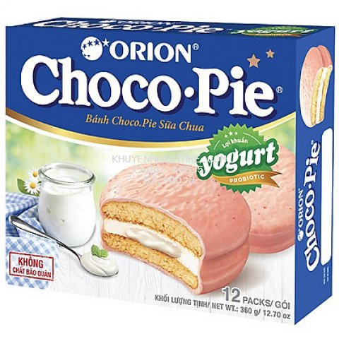 Bánh Orion Chocopie Sữa Chua Yogurt (12 bánh x 30g)