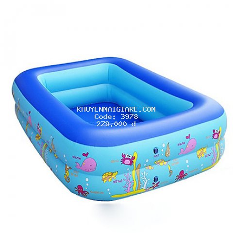Bể bơi phao mini  chính hãng YOYO KT 120*85*35cm (tặng kèm bơm điện)