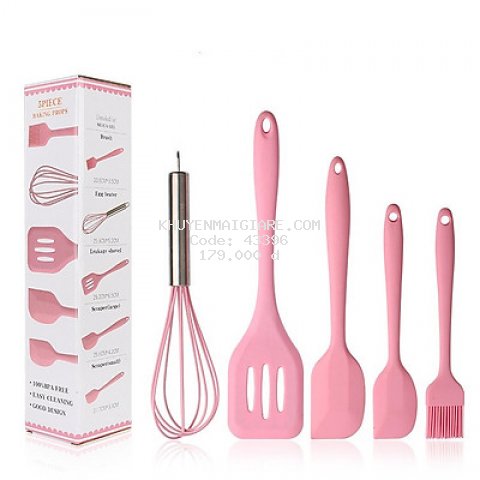 Bộ dụng cụ làm bánh 5 món silicone