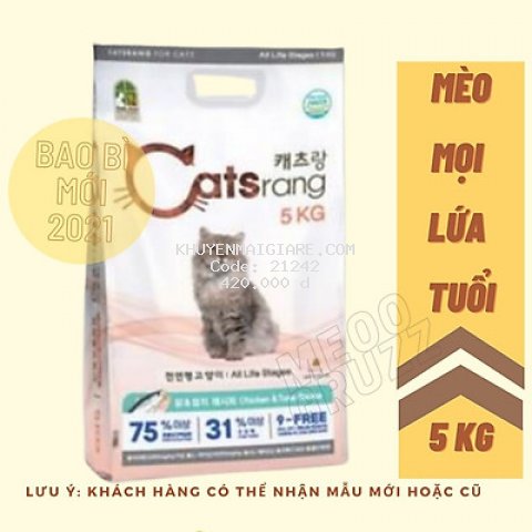 Catsrang 5Kg Thức Ăn Hạt Cho Mèo Mọi Lứa Tuổi