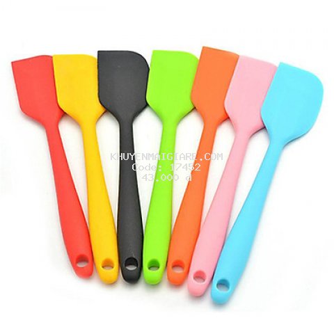 Cây vét bột spatula silicon đúc 28cm (phới silicon)