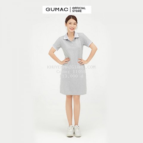 Đầm polo nữ thêu positive dễ thương GUMAC DA1007 đủ size đủ màu