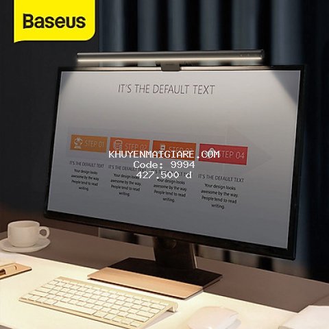 Đèn bàn treo màn hình máy tính Baseus 3 chế độ sáng,tăng giảm cường độ ánh sáng chống mỏi mắt và bảo vệ mắt khỏi ánh sáng xanh - Hàng nhập khẩu