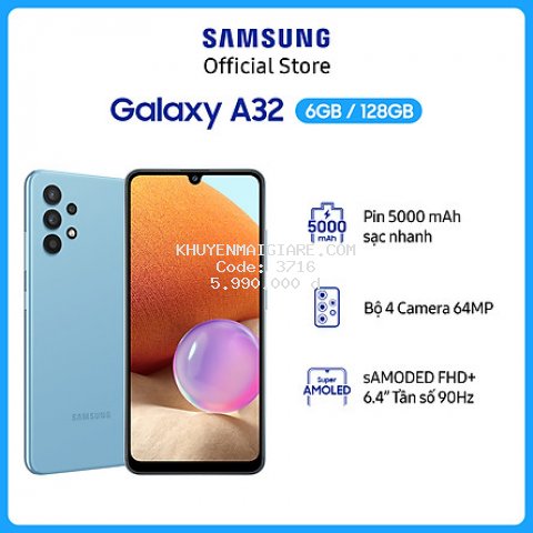 Điện thoại Samsung Galaxy A32-Hàng Chính Hãng