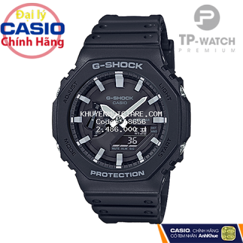 Đồng hồ nam dây nhựa Casio G-Shock chính hãng GA-2100-1ADR
