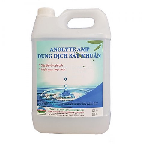 Dung dịch sát khuẩn Anolyte loại 5 lít