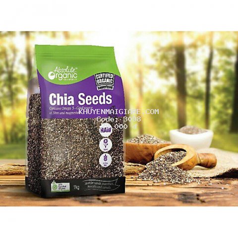 Hạt Chia Seeds Tím Absotute Organic Úc túi 1kg