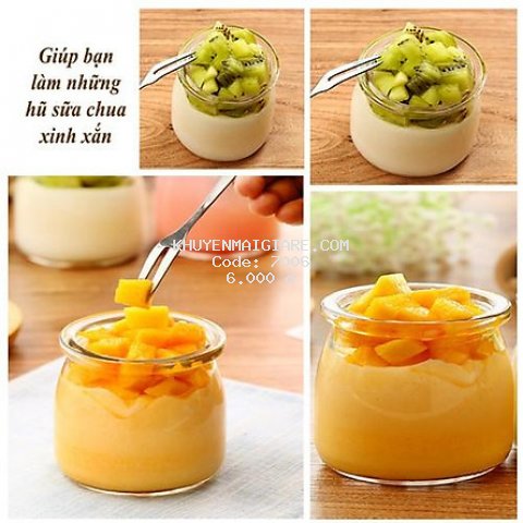 Hũ thủy tinh béo caramen sữa chua 200ml