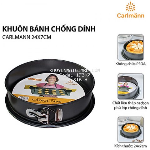 Khuôn Bánh Chống Dính Carlman Size 24x7cm SL4S003