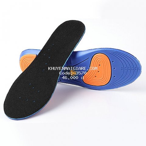 Lót giày thể thao EVA biết thở và có 2 đệm chịu lực hỗ trợ vận động thể thao - Đen phối xanh - buybox - BBPK155