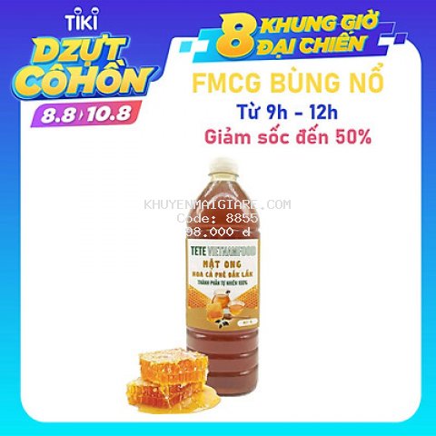 Mật Ong Hoa Cafe Daklak TETE 1 Lít/ chai