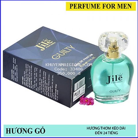 Nước hoa nam cao cấp chính hãng Jile Guilty 50ml với hương thơm mạnh mẽ, nam tính, lịch lãm, quý phái.