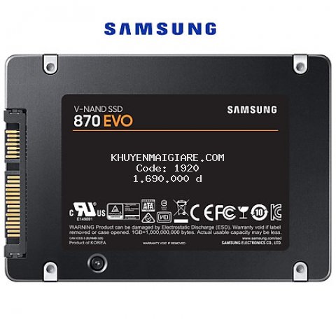 Ổ Cứng gắn trong SSD Samsung 870 EVO 2.5 inch sata III - Hàng Nhập Khẩu