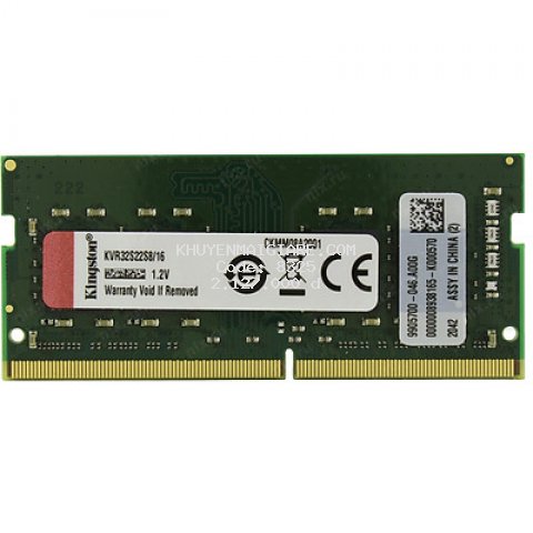 RAM Laptop Kingston 16GB DDR4 3200MHz (KVR32S22S8/16) - Hàng Chính Hãng