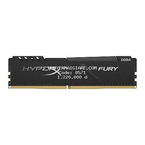 Ram PC Kingston HyperX Fury Black 8GB (1x8GB) Bus 2666 DDR4 CL16 DIMM XMP Non-ECC HX426C16FB3/8 - Hàng Chính Hãng