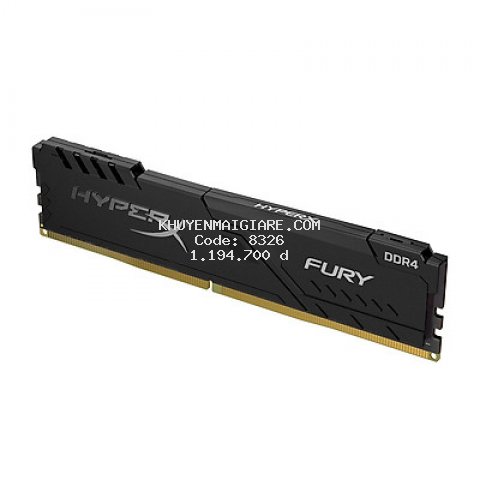 Ram PC Kingston HyperX Fury Black 8GB (1x8GB) Bus 3000MHz DDR4 CL15 Non-ECC HX430C15FB3/8 - Hàng Chính Hãng