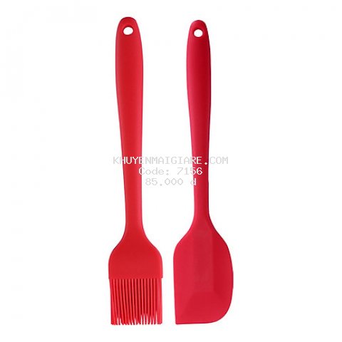 [Size Lớn] Set 2 món phới dẹt và cọ làm bánh cùng màu sắc 28cm