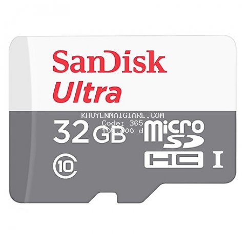 Thẻ Nhớ Micro SDHC SanDisk UHS-1 32GB Class 10  - Hàng Chính Hãng