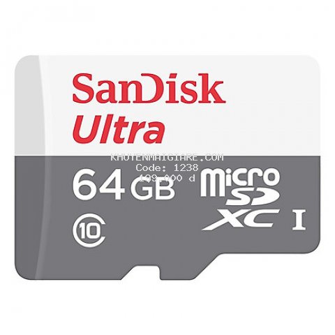 Thẻ Nhớ Micro SDXC SanDisk UHS-1 64GB Class 10  - Hàng Chính Hãng