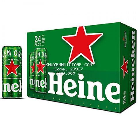 Thùng Bia Heineken 24 Lon Cao Sleek (330ml / Lon)