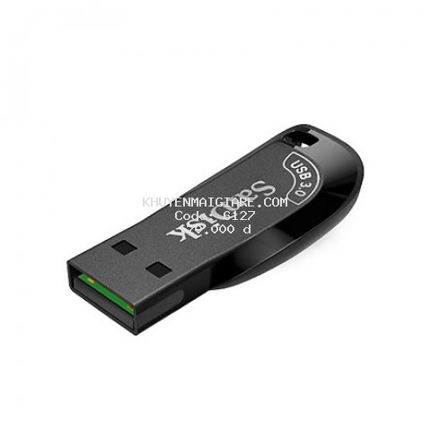 USB SanDisk Ultra Shift USB 3.0 Flash Drive, CZ410 32GB, USB3.0, Black, 5Y_SDCZ410-032G-G46 - Hàng Chính Hãng