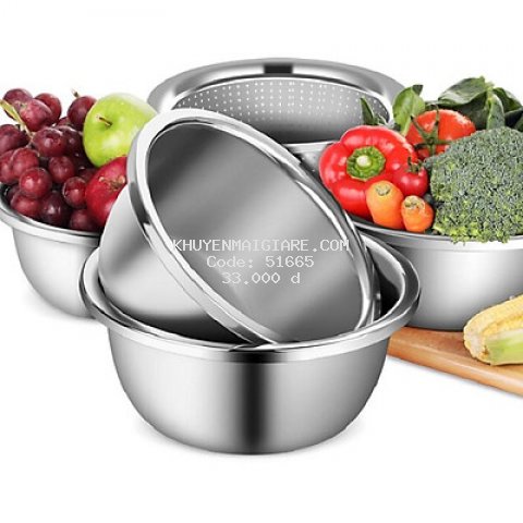 ÂU TRỘN BỘT INOX SÂU LÒNG SIÊU BỀN SIÊU AN TOÀN