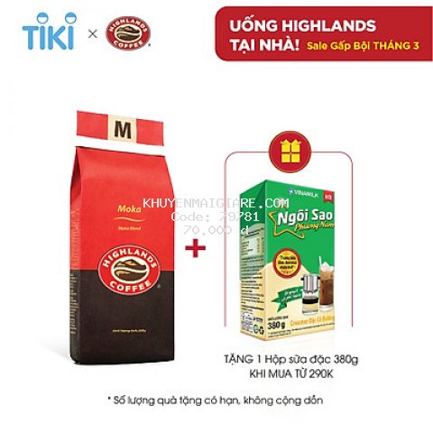 Cà Phê Rang Xay Moka Highlands Coffee (200g)