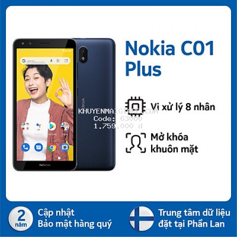 Điện thoại Nokia C01 Plus - Hàng chính hãng