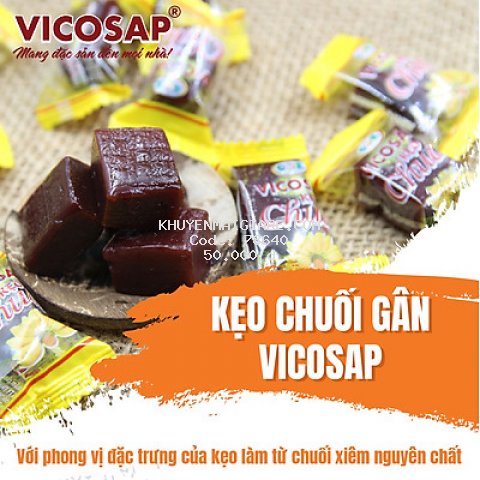 Kẹo chuối gân Vicosap 500g