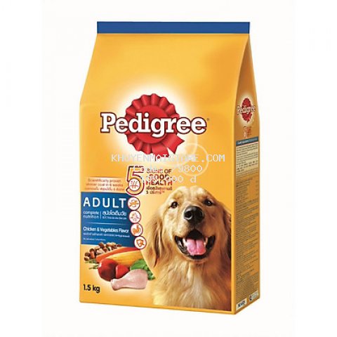 Thức ăn chó Pedigree vị gà & rau củ dạng túi 1.5kg