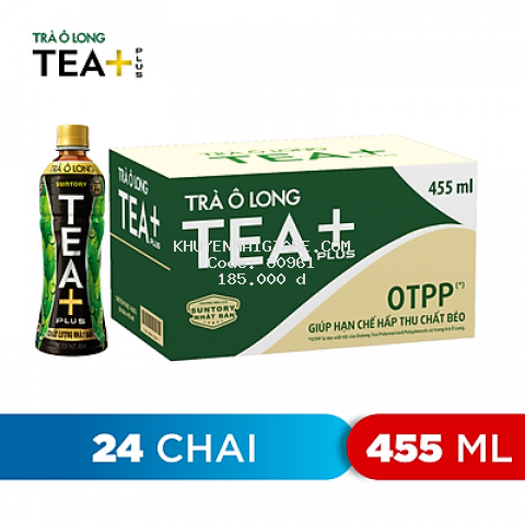 Thùng 24 Chai Trà Ô Long Tea+ Plus (455ml / Chai)